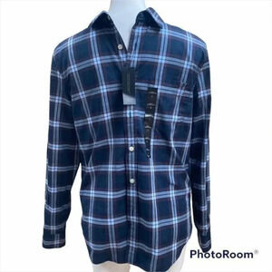 Banana Republic factory Slim-Fit Organic Cotton Untucked Yarn-Dye Shirt